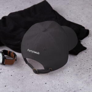 Dark grey cap with logo