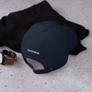 Navy cap with FortyTwo.io