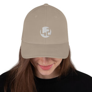 Beige baseball cap with logo