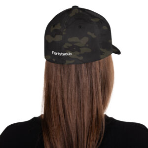 Camo cap with website name