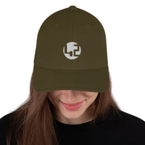 Olive green cap logo