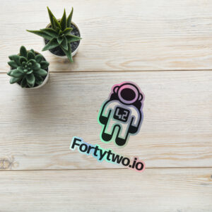 Astronaut and Forty two sticker