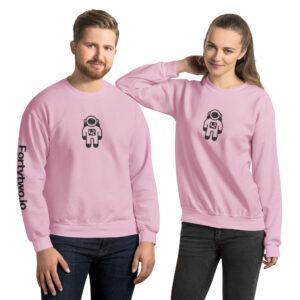 Pink sweatshirts with astronaut design.