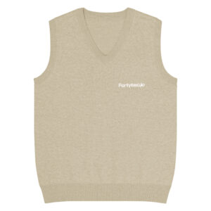 tan v-neck sweater vest