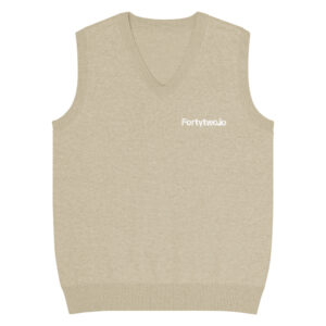 Light tan v-neck vest