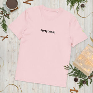 Pink t-shirt with text