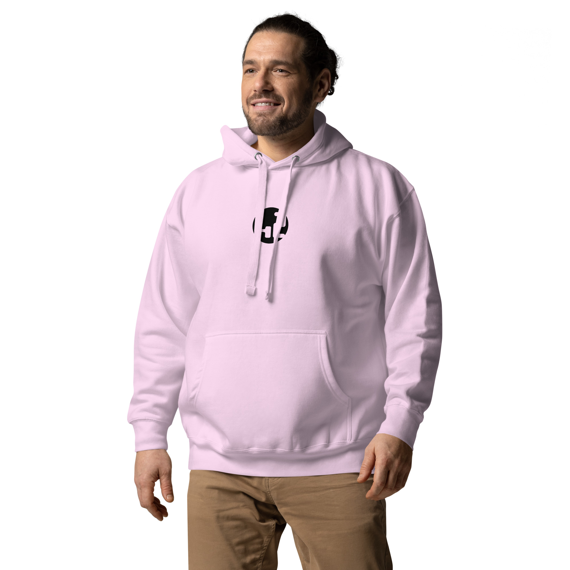 unisex hoodie Pink hoodie with logo