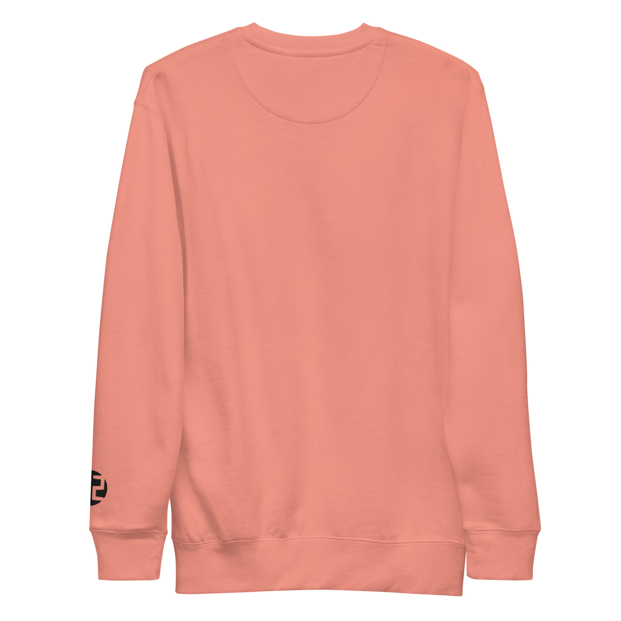 unisex premium sweatshirt Peach crewneck sweatshirt with logo