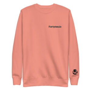 Coral sweatshirt with logo
