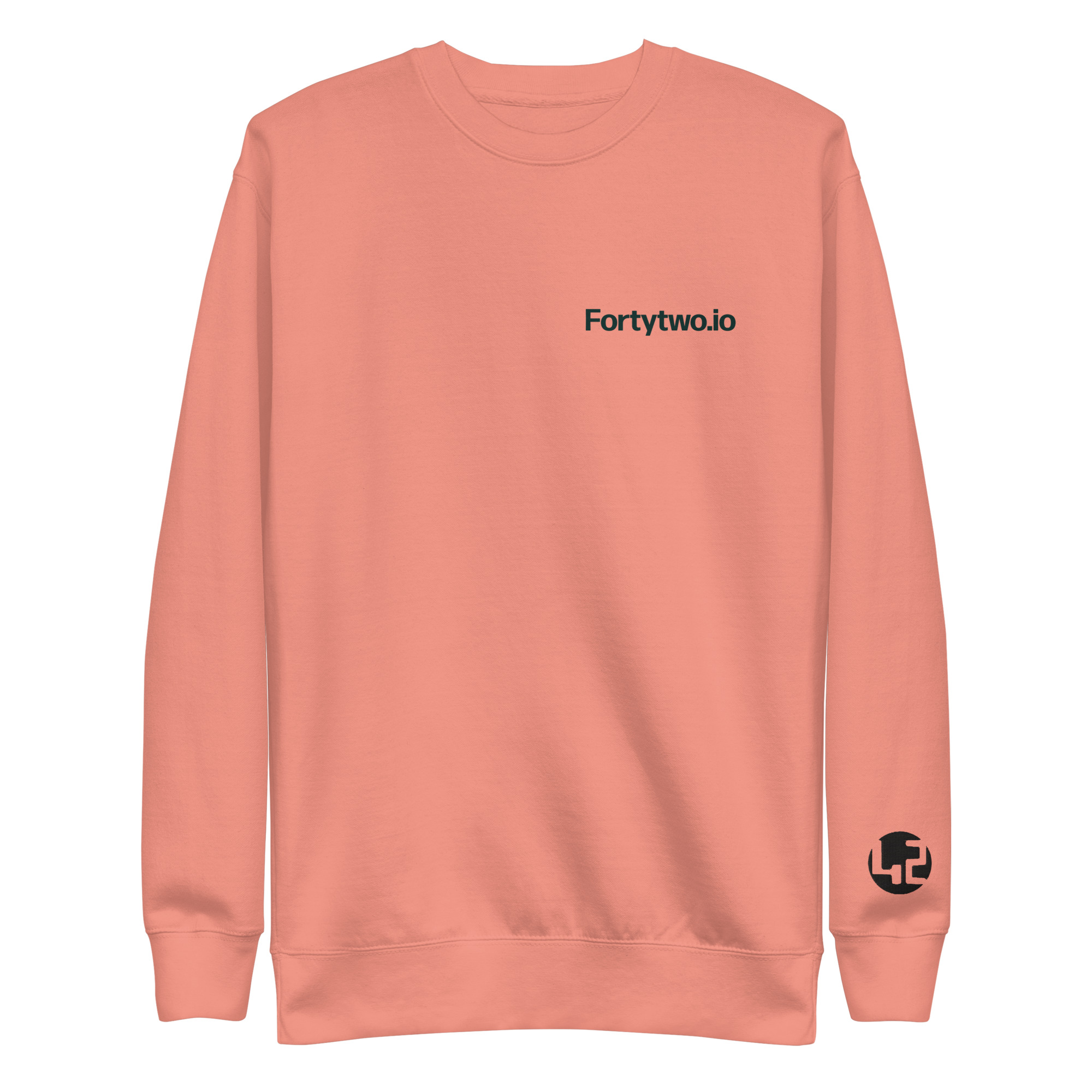 unisex premium sweatshirt Coral sweatshirt with logo