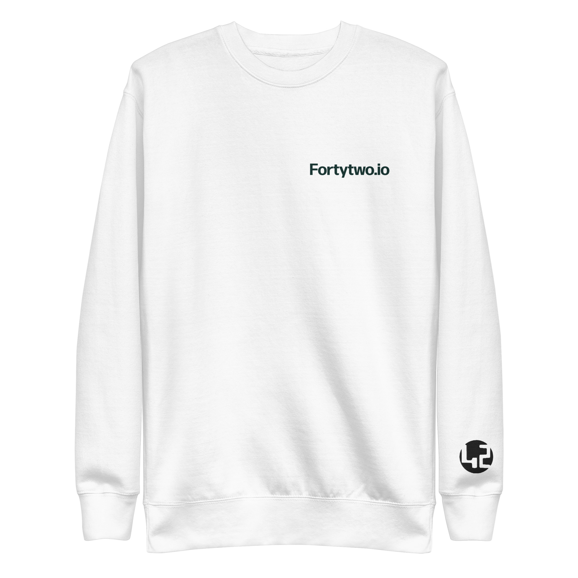 unisex premium sweatshirt White sweatshirt with logo.