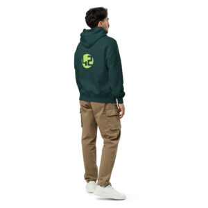 Man in green hoodie cargo pants