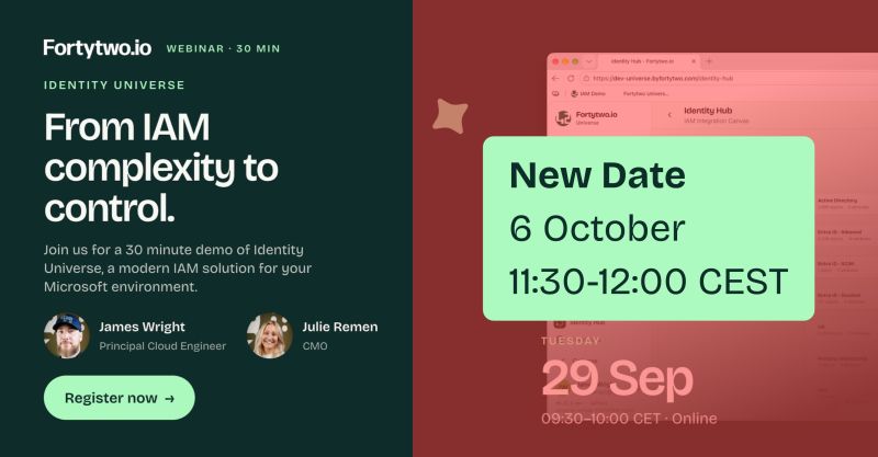 Identity Universe webinar registration prompt